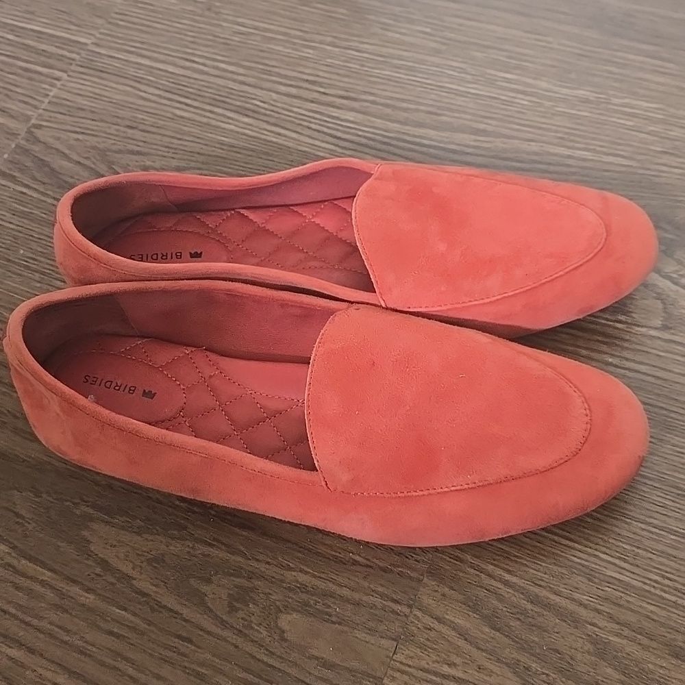 Birdies  Velvet Red/pink Loafer Slip OnShoes Classic Elegant Size‎ 9.5